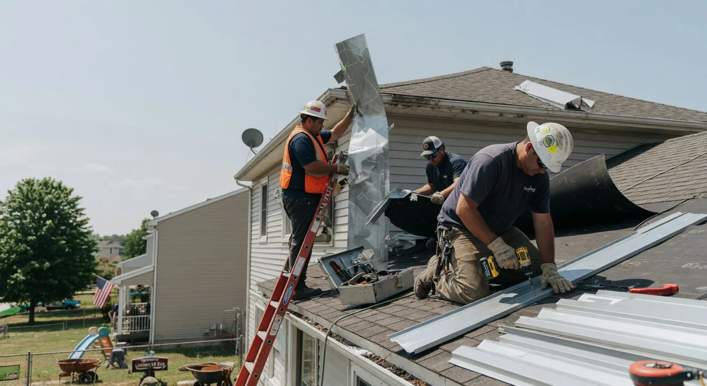 Storm Damage Metal Roof Repair in North Miami, OK